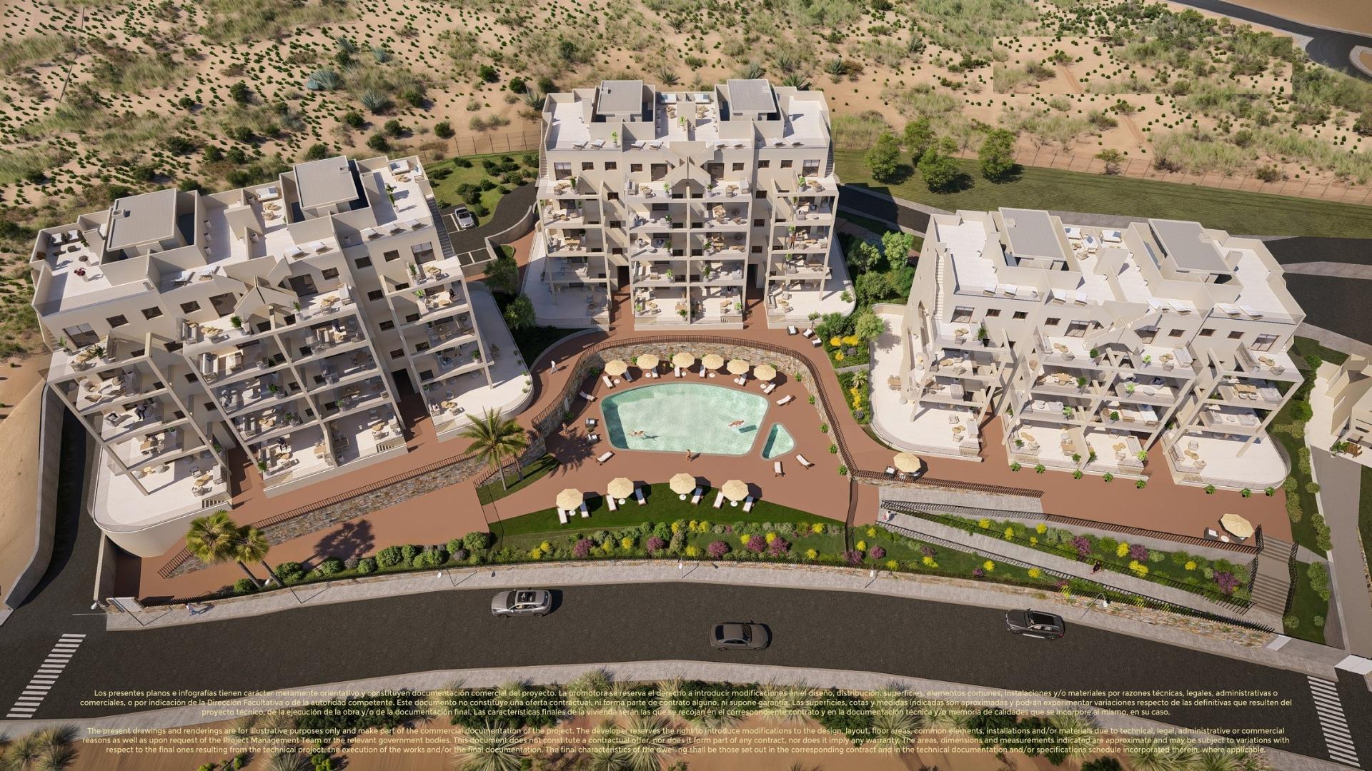 New build apartments and semi detached villas in corvera hills golf-murcia