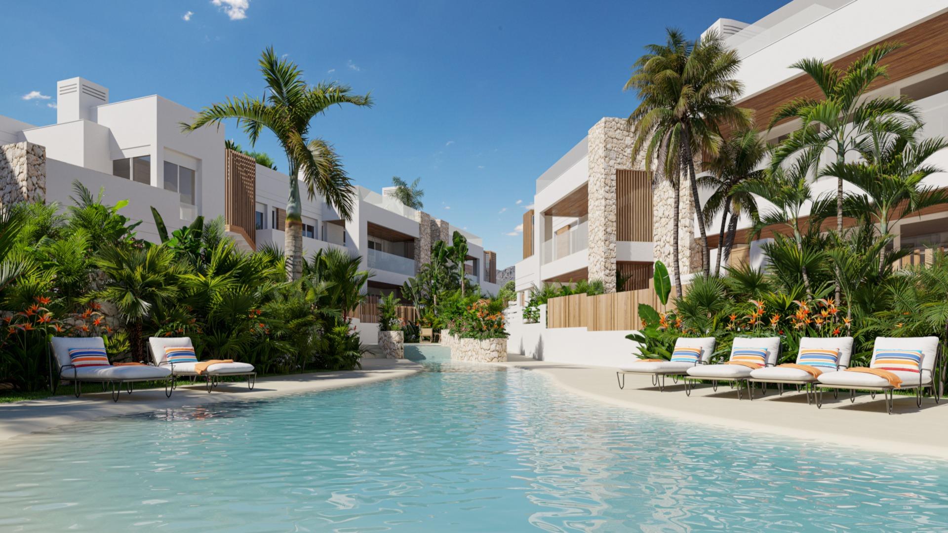 New build villas and bungalows just 250 meters from the beach in mar de pulpí