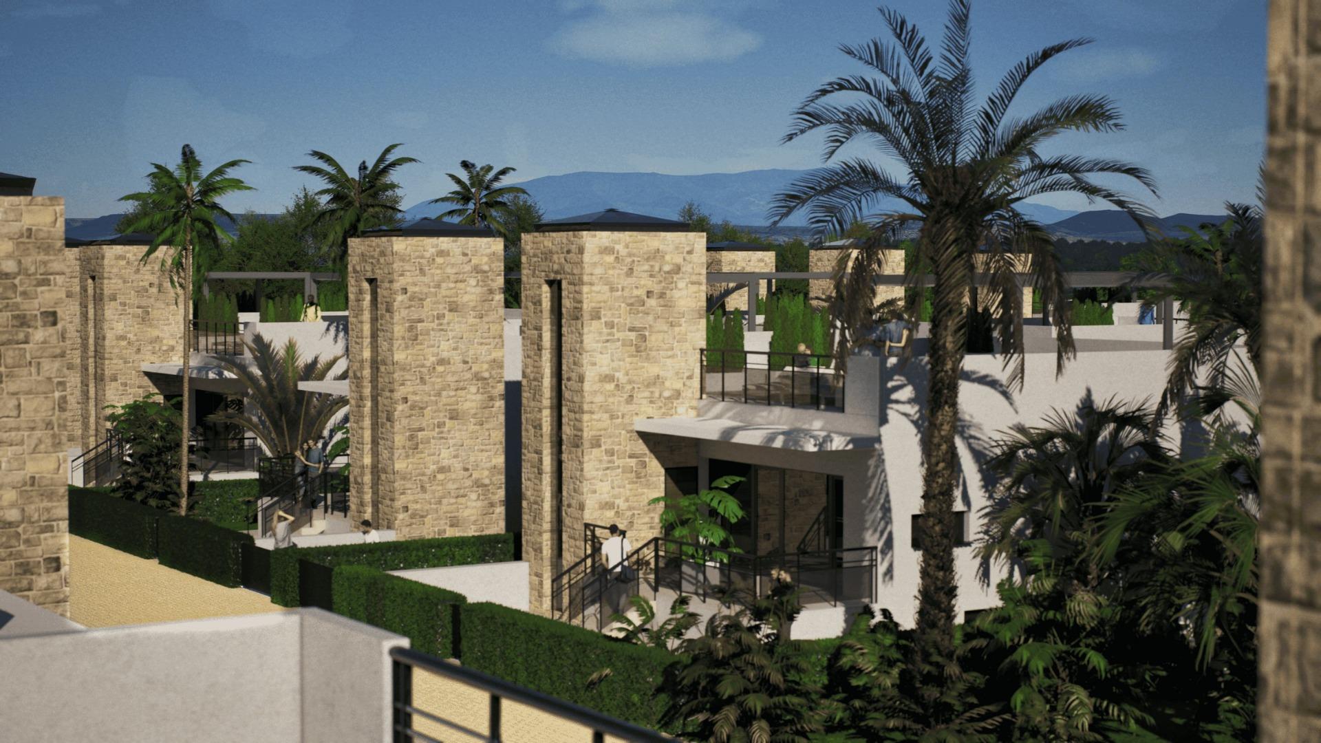 New build villas in camposol golf (mazarron-murcia) with private solarium and basement