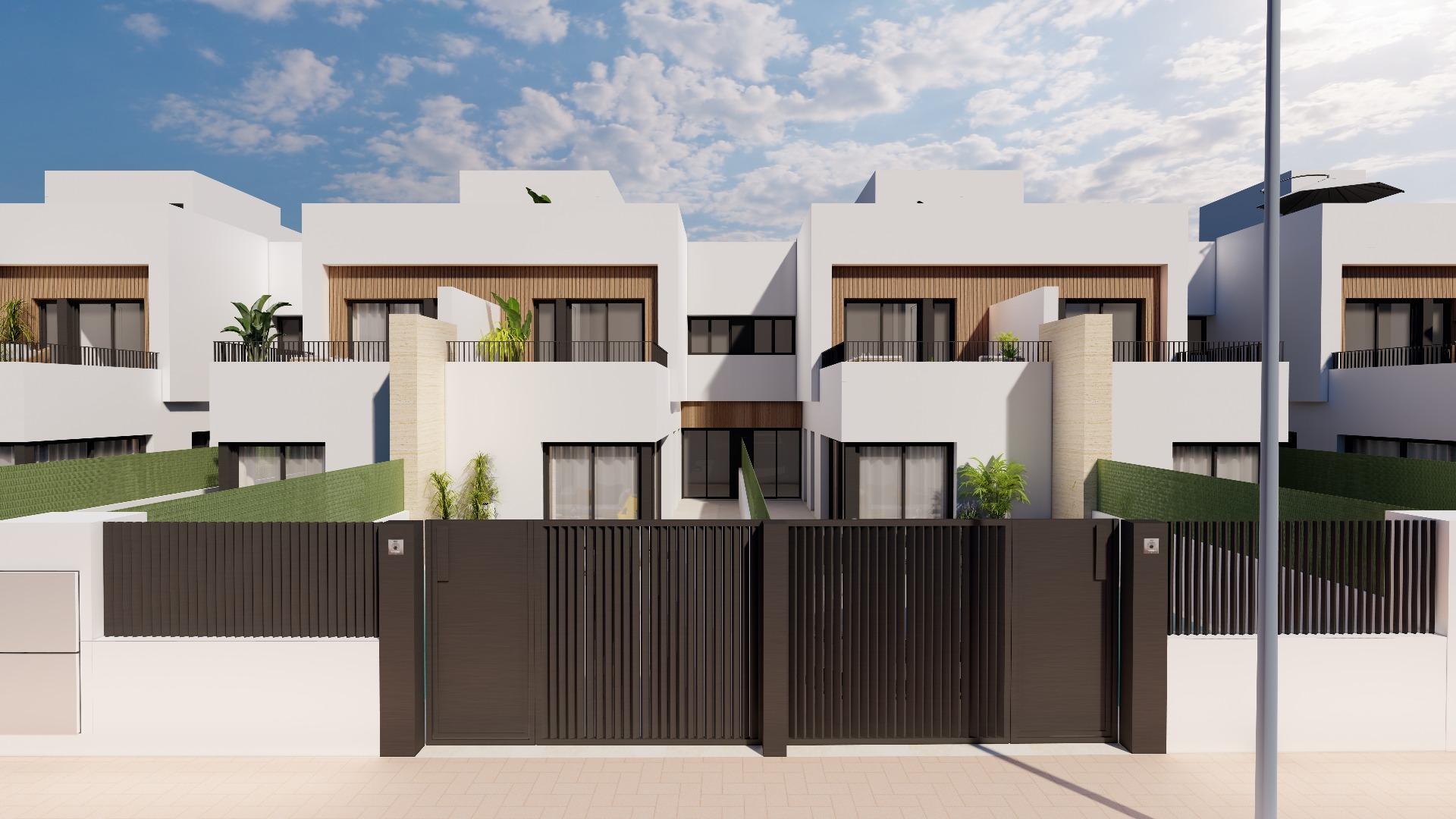 Modern semi-detached villas with private pool near the sea in santiago de la ribera