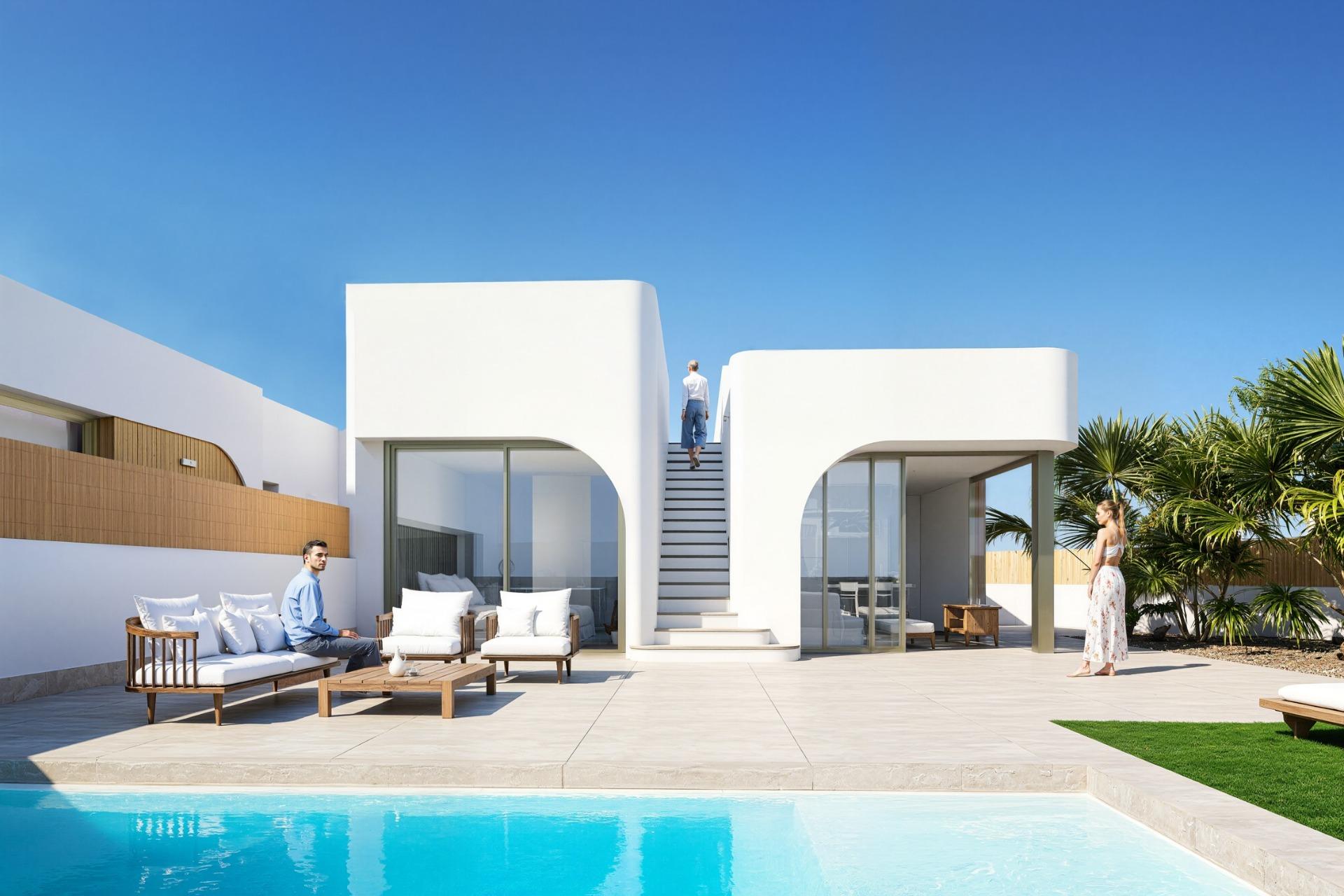 New build residential complex in los alcázares on the frontline of serena golf