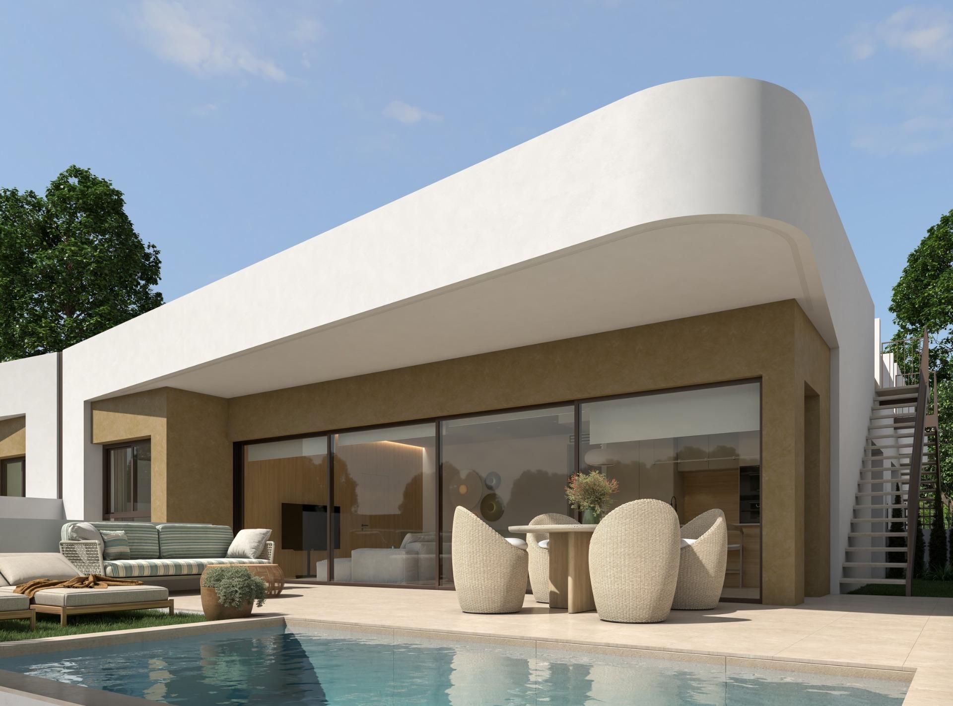 New build corner quad villas with private pool in dolores, alicante
