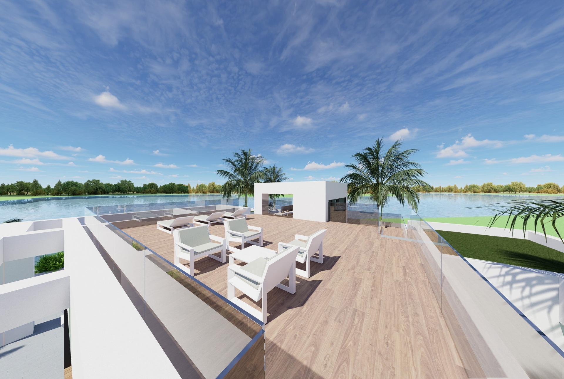 Frontline lake villas in santa rosalía lake resort, murcia