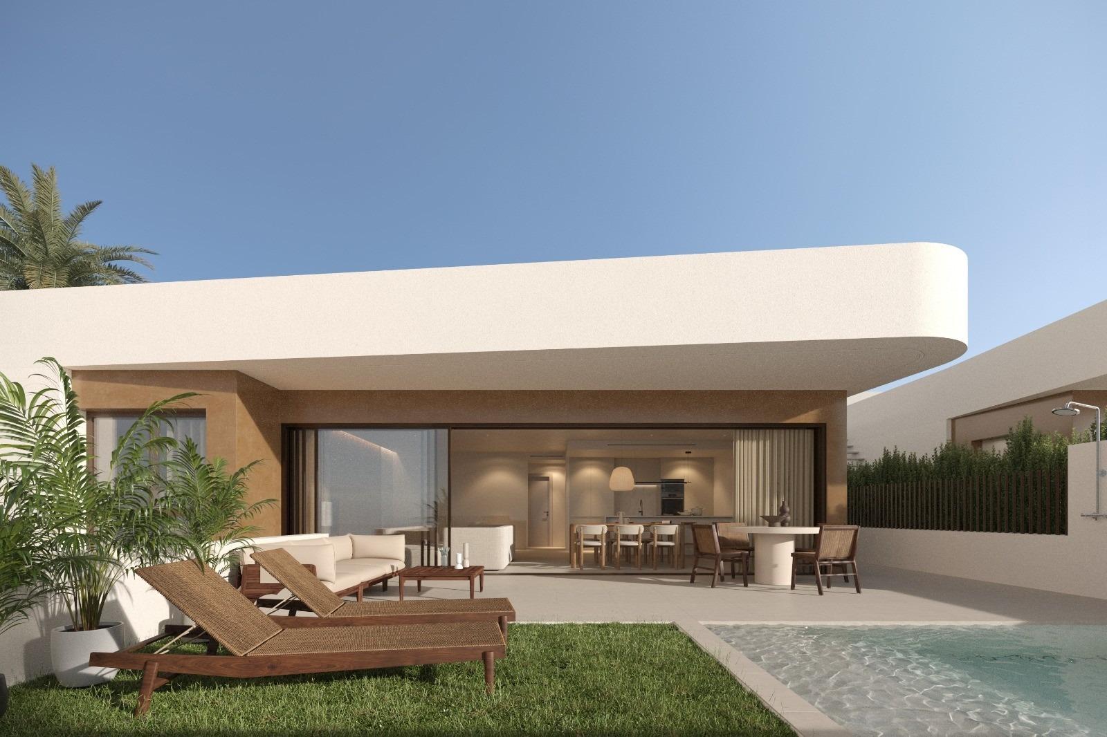 New build corner quad villas with private pool in dolores, alicante