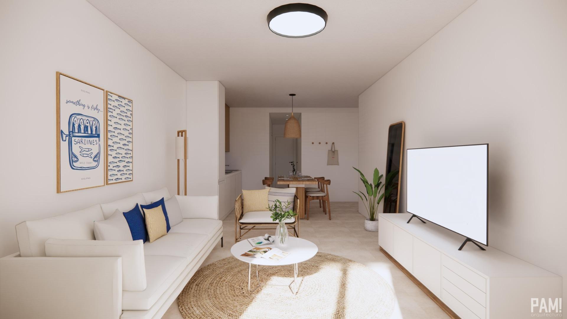 New mediterranean apartments just 140 metres from the beach in torre de la horadada