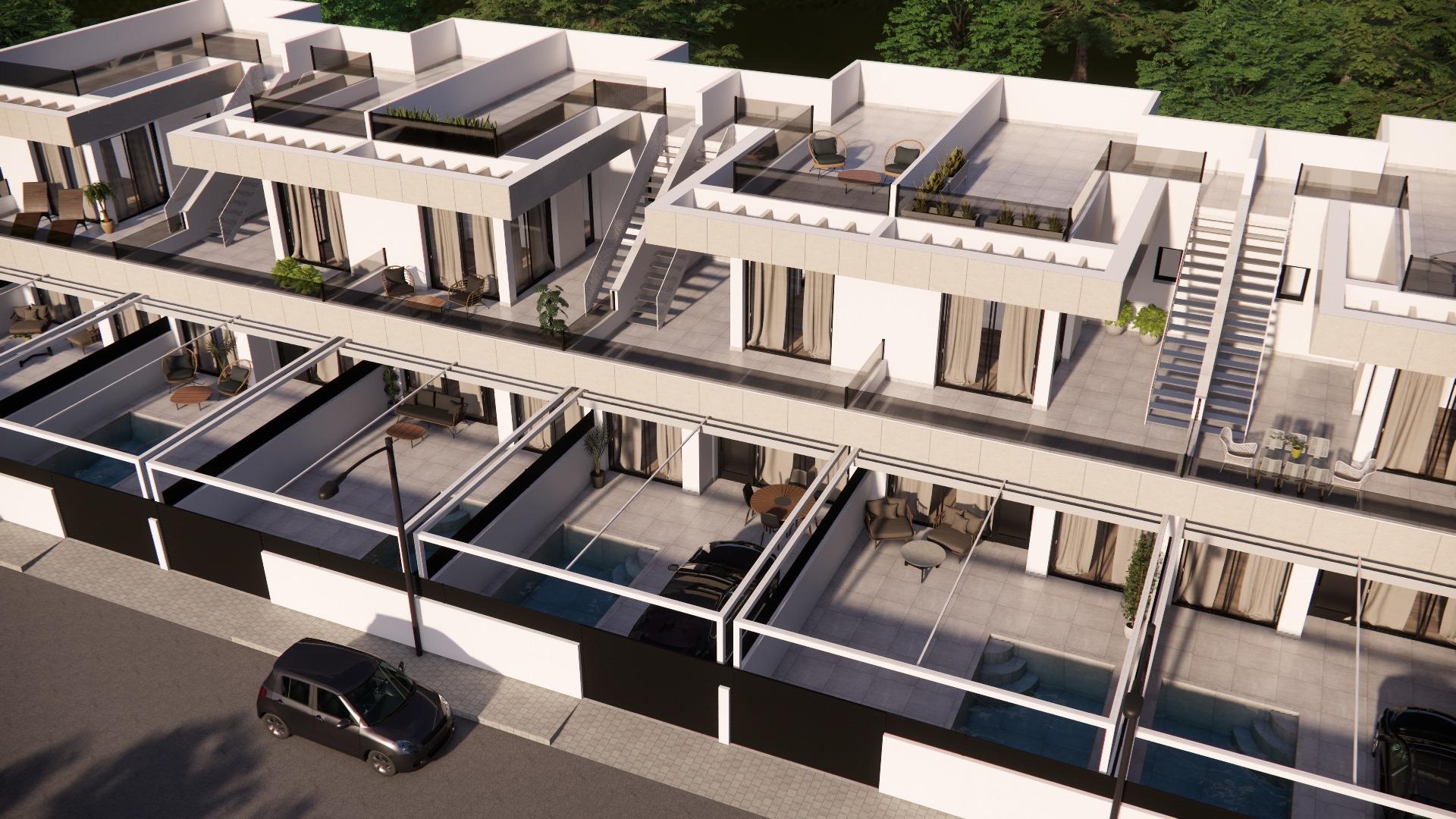 New build townhouses in rojales