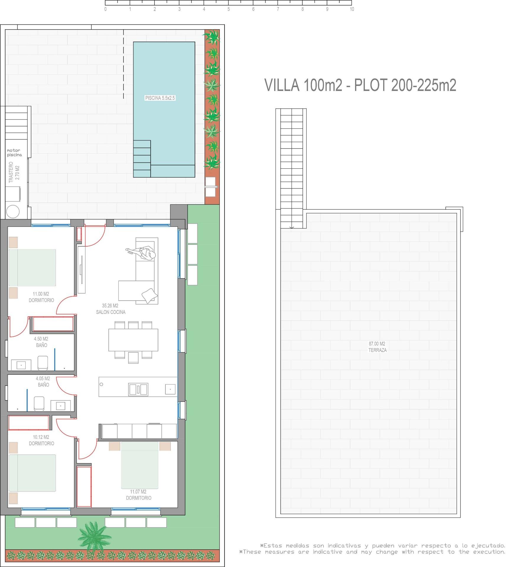 New build semi-detached villas in san javier