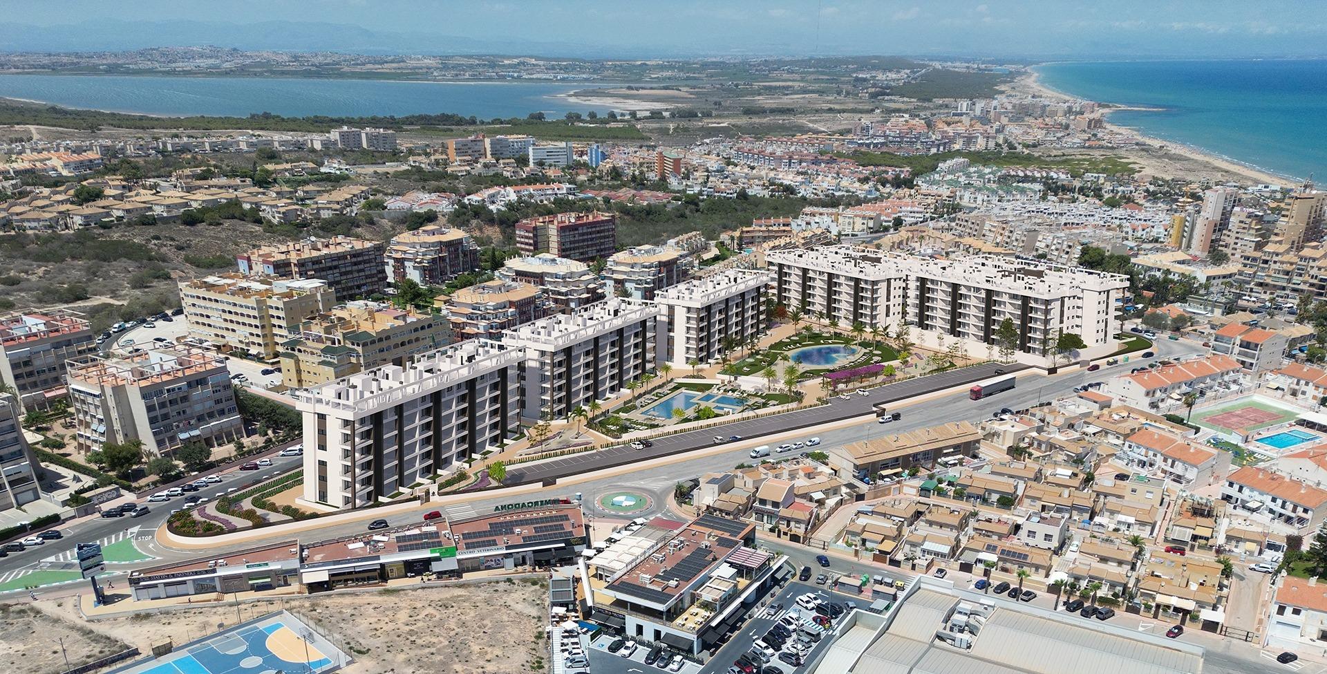 New build gated urbanization in torrevieja only 700m from the beach