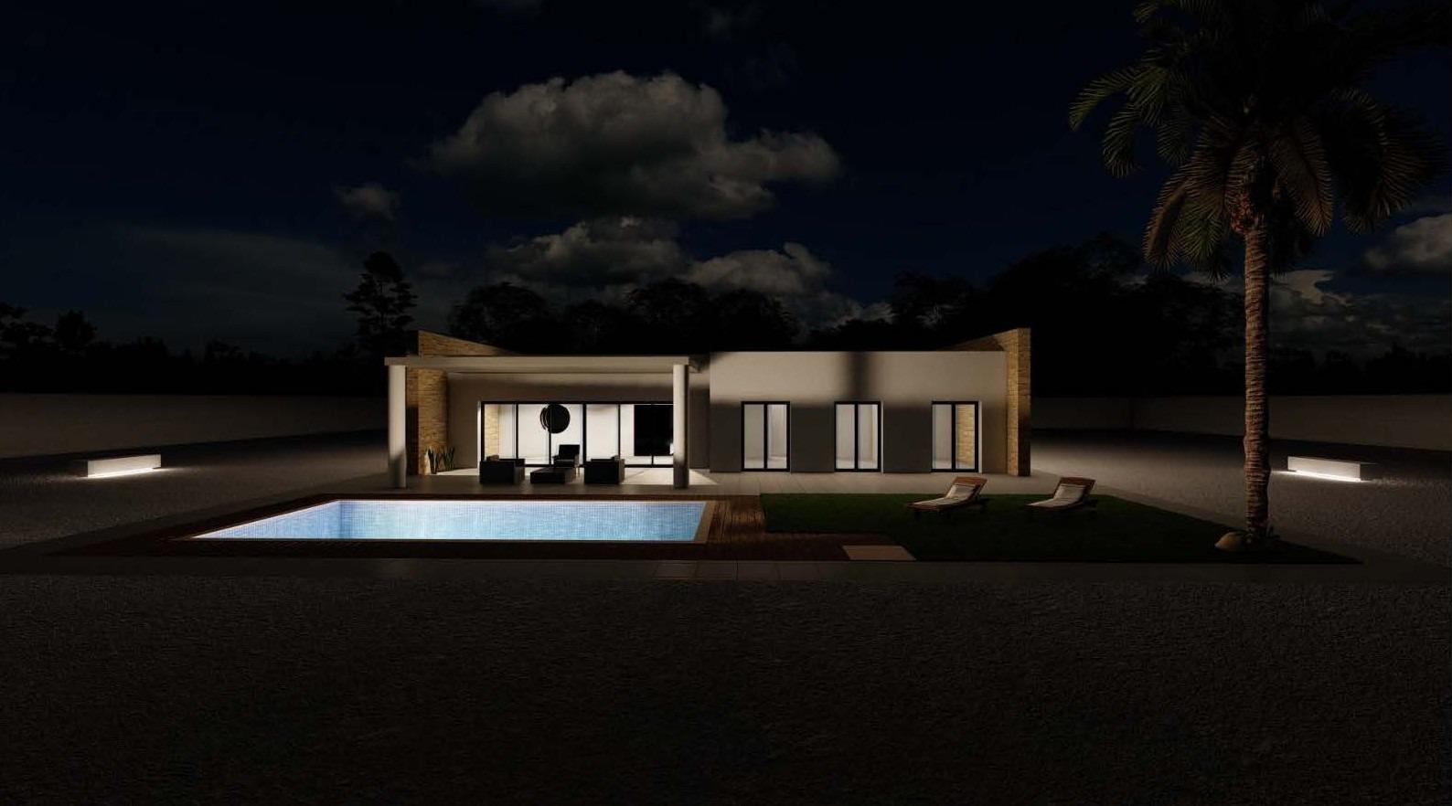Modern newly built villa on a large rural plot near pinoso