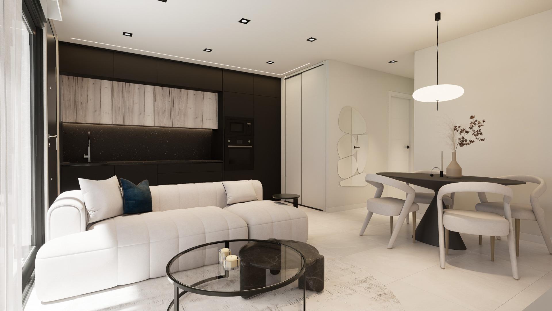 New build bungalows with garden or solarium near the beach in pilar de la horadada