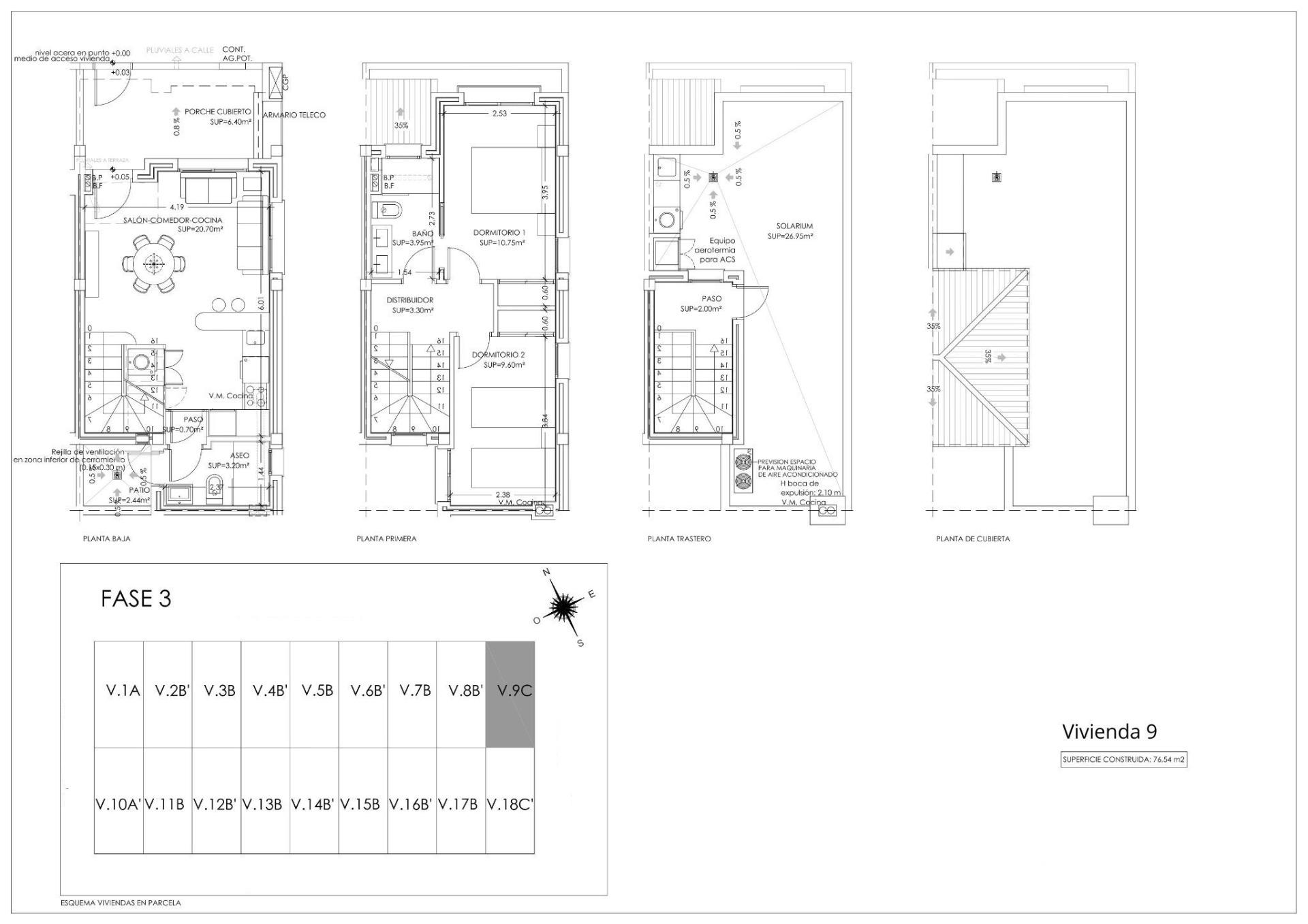 Modern townhouses near golf courses in santa rosalia-murcia