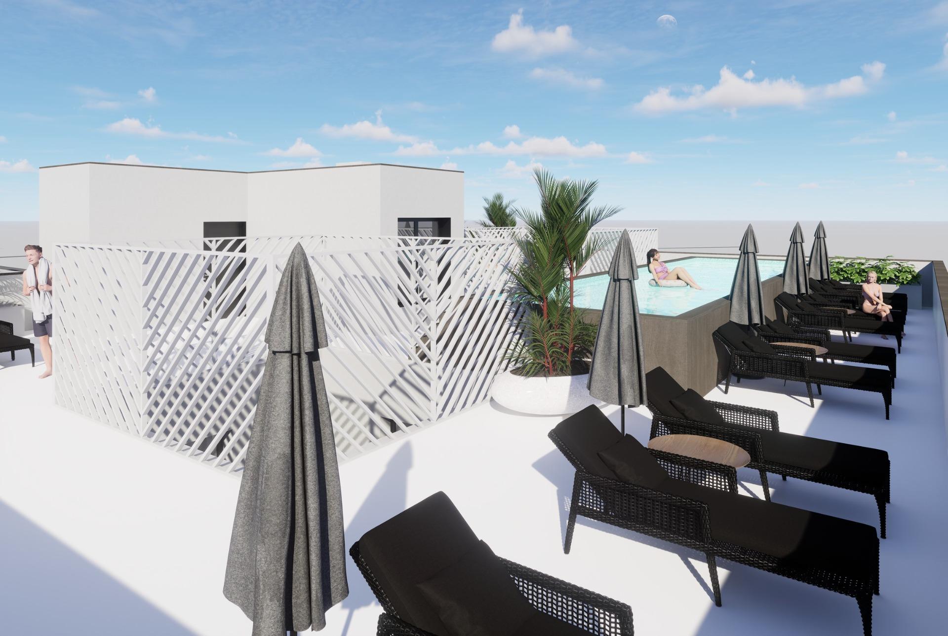 Stylish residential building 60 m away from el acequion beach at torrevieja