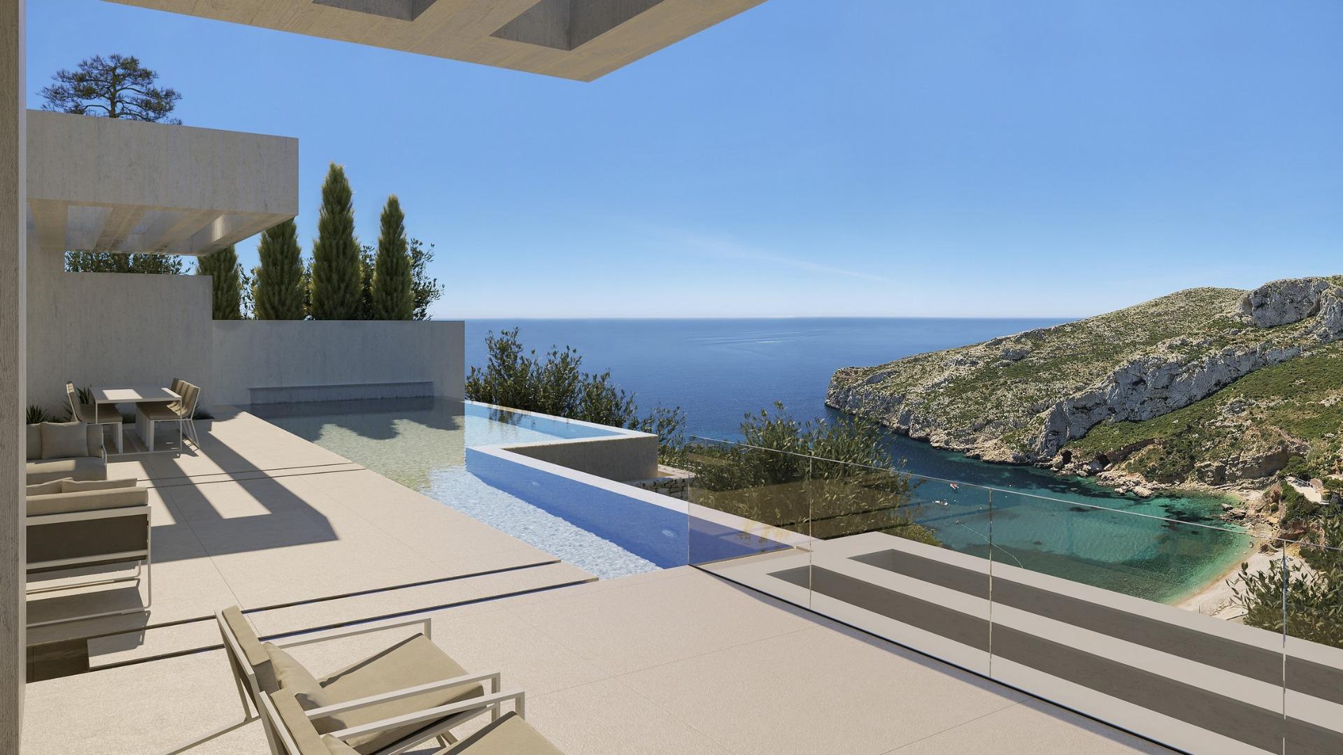 Luxury new build villa with sea views near granadella beach in javea