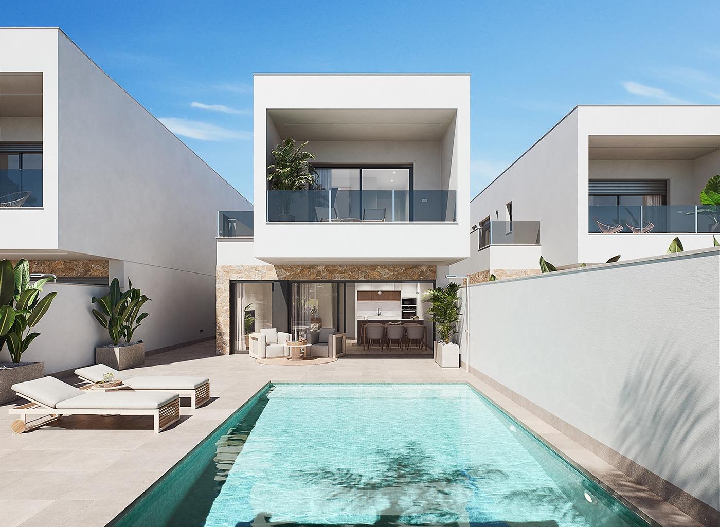 Modern new build villas with private pool in san pedro del pinatar