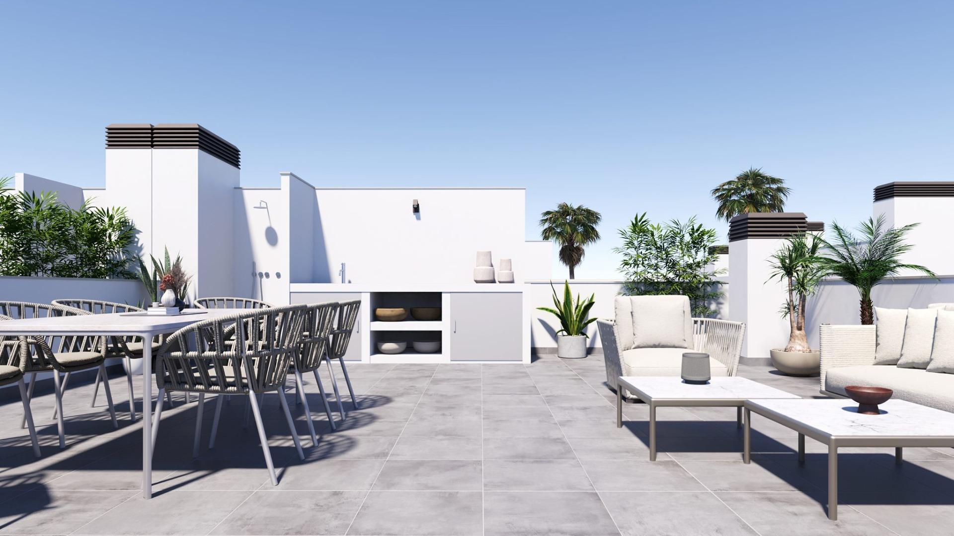 Modern, newly built semi-detached and terraced homes with private pools at el alba resort-torre pacheco