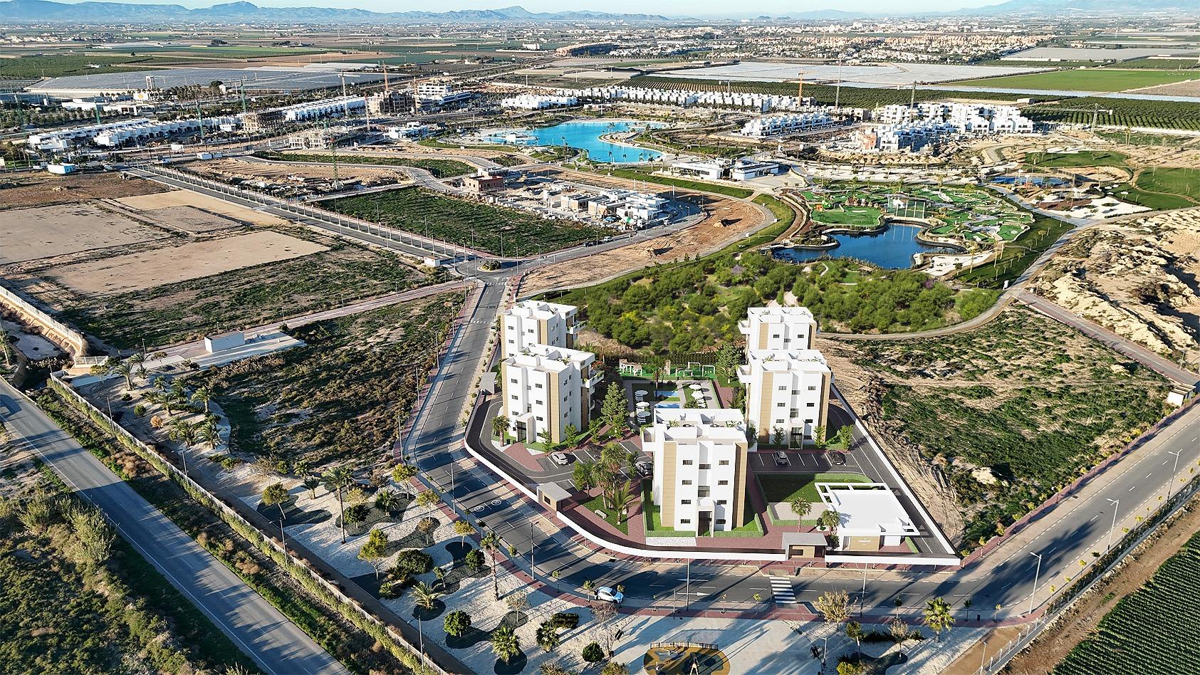 New build tourist apartments in santa rosalía lake and life resort costa cálida