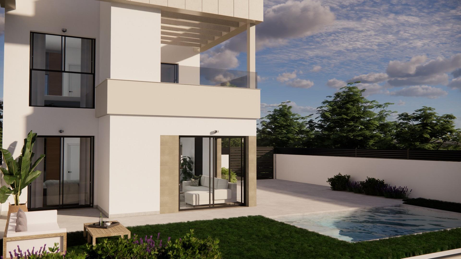 Modern villas with private pool in vistabella golf resort, orihuela