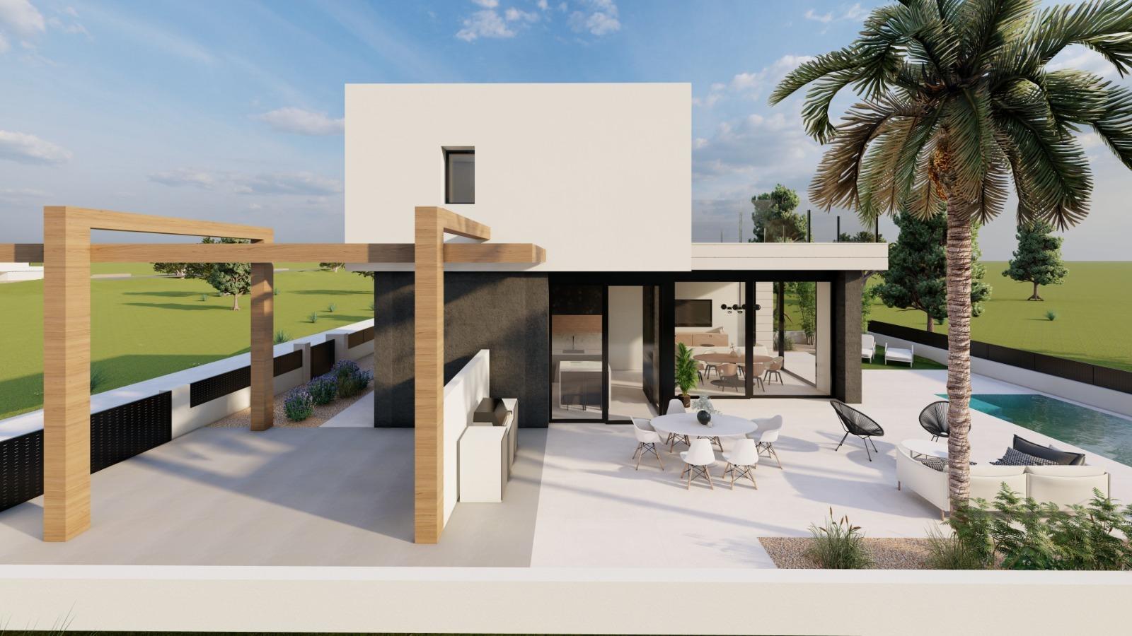 New build villas in pilar de la horadada on the golf course
