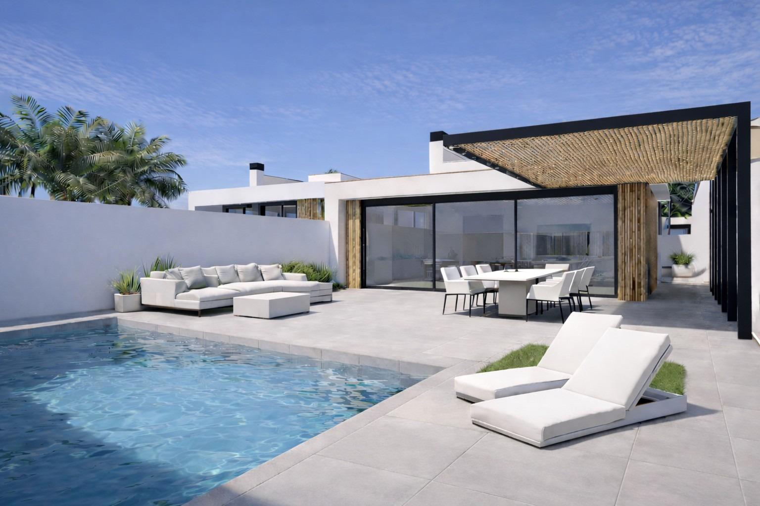 New build villas with private pool near la serena golf in los alcazares