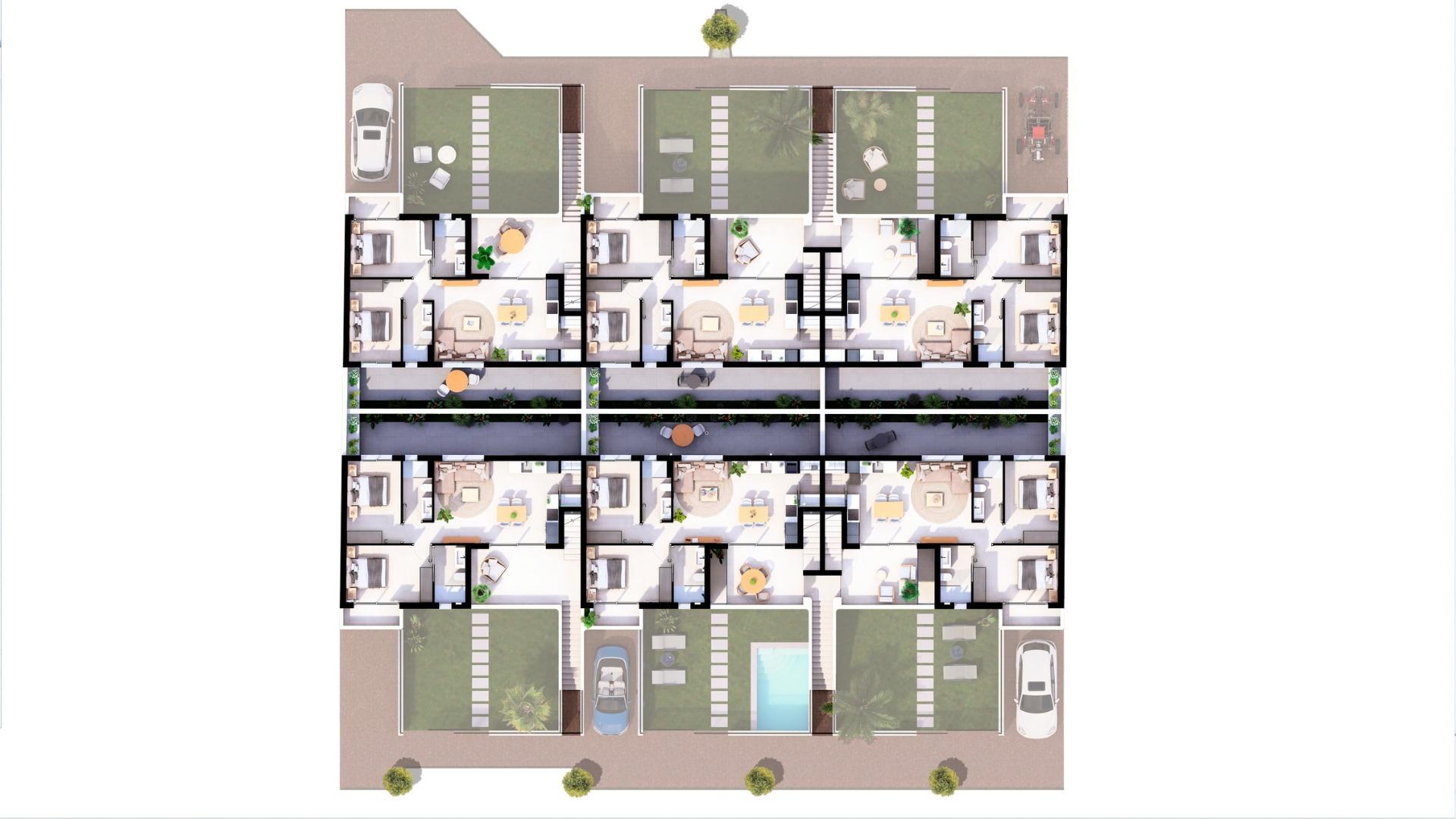 New build bungalows with private pool in san pedro del pinatar