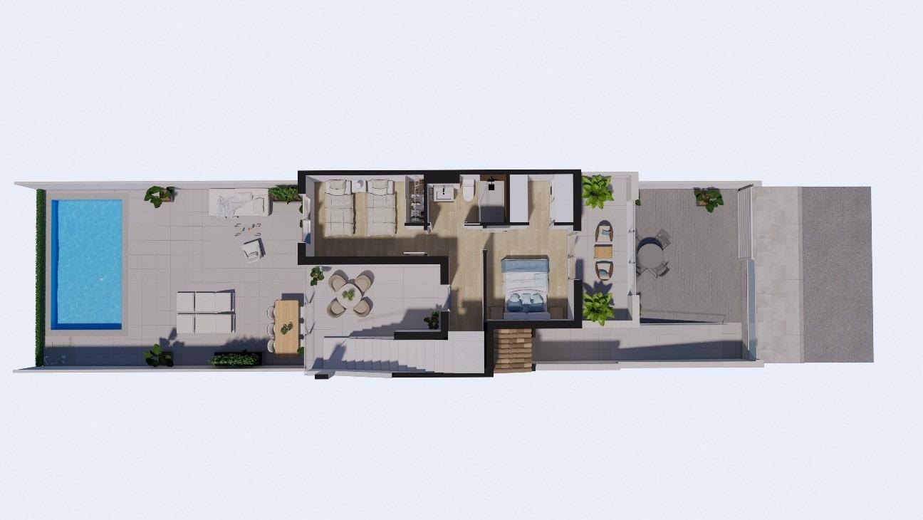 New-build townhouses on the frontline of la serena golf in los alcázares