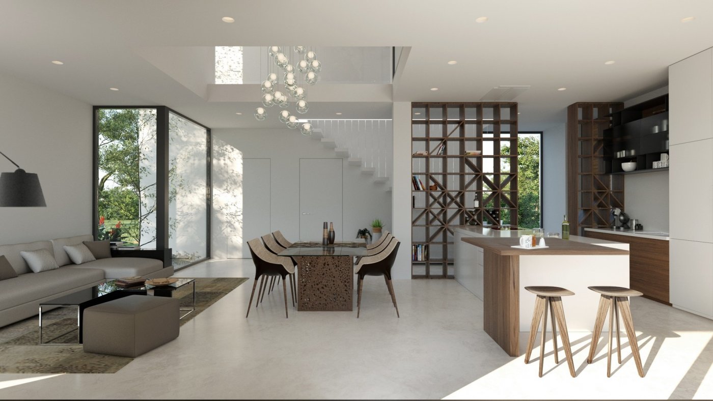 New construction villas 250 m from the beach in campoamor