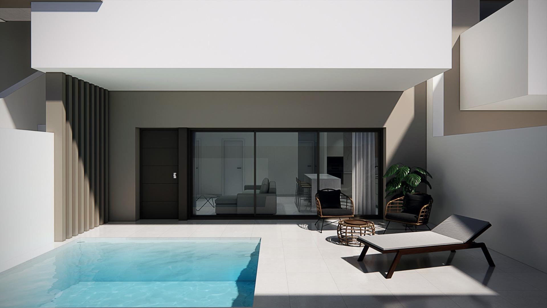 New build bungalows for sale in pilar de la horadada 3 km from beach
