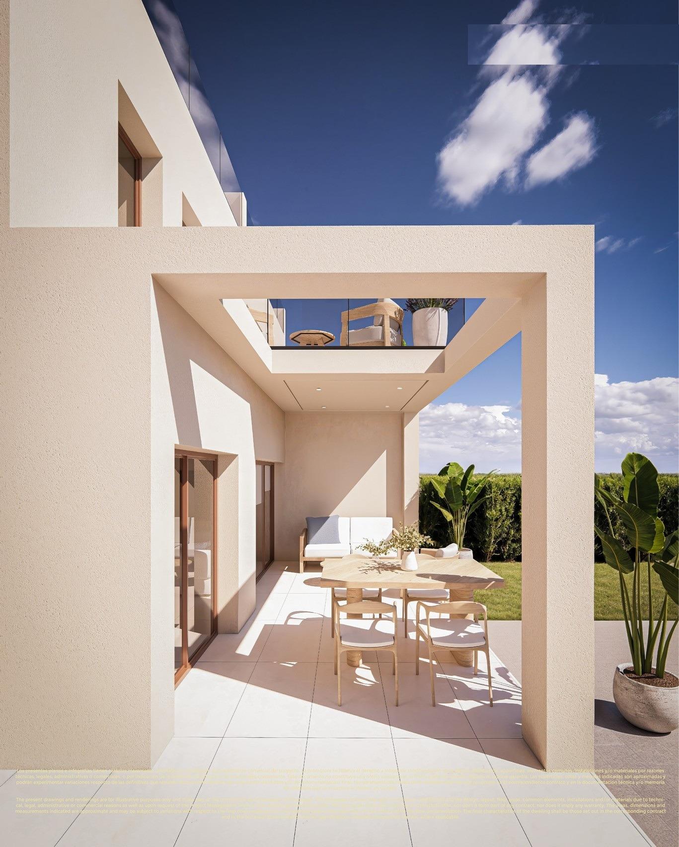 New build apartments and semi detached villas in corvera hills golf-murcia
