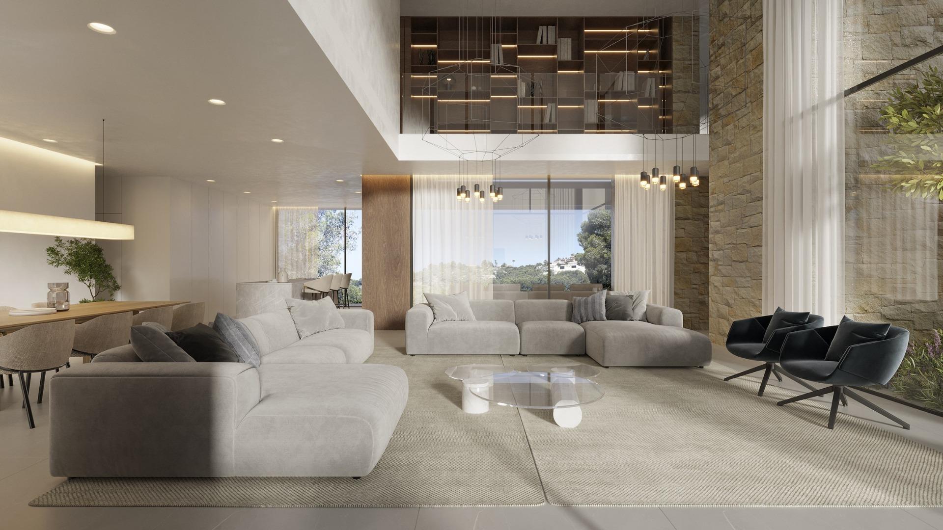 Luxury contemporary villa with sea views in benimeit moraira