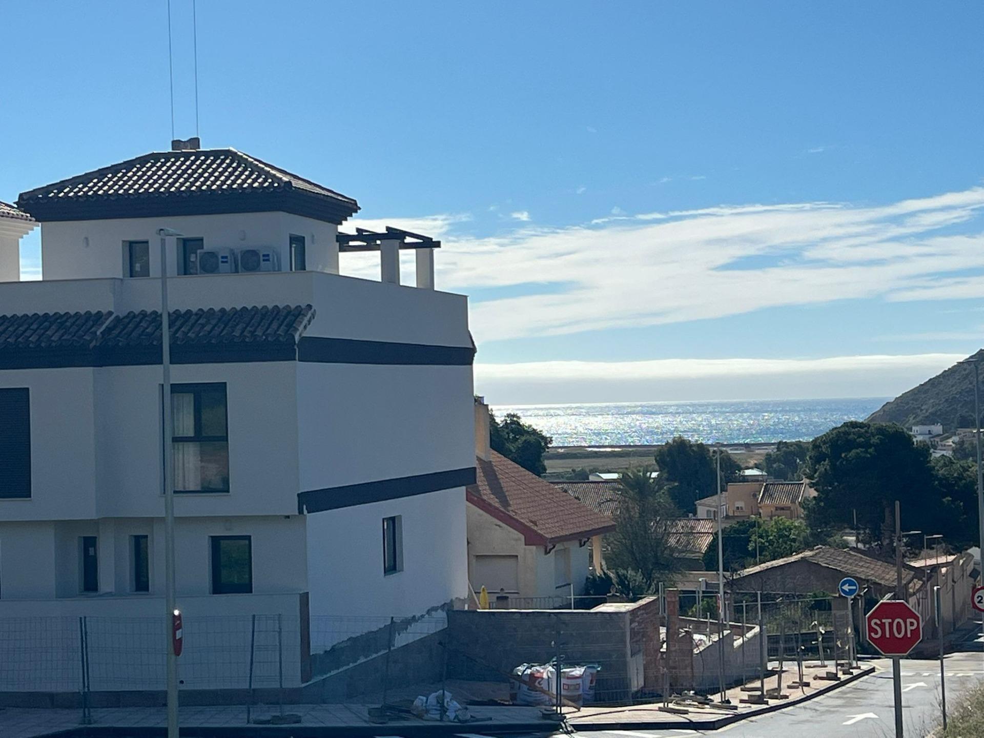 New build townhouses with sea views in portman murcia