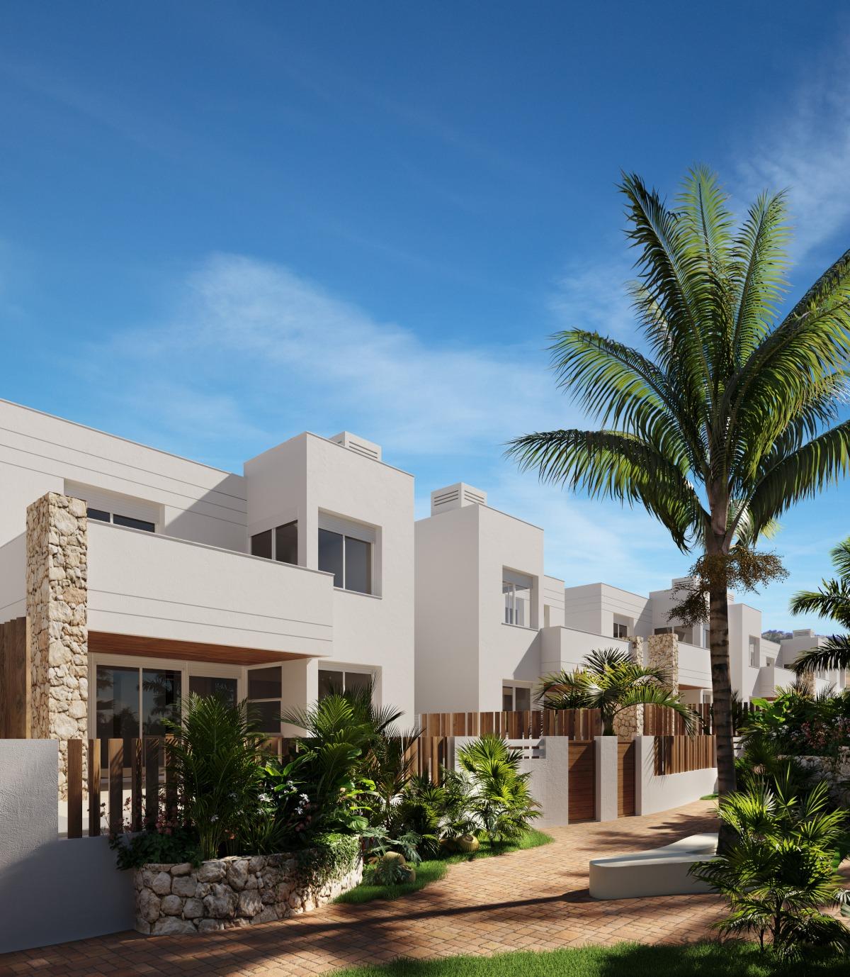 New build villas and bungalows just 250 meters from the beach in mar de pulpí