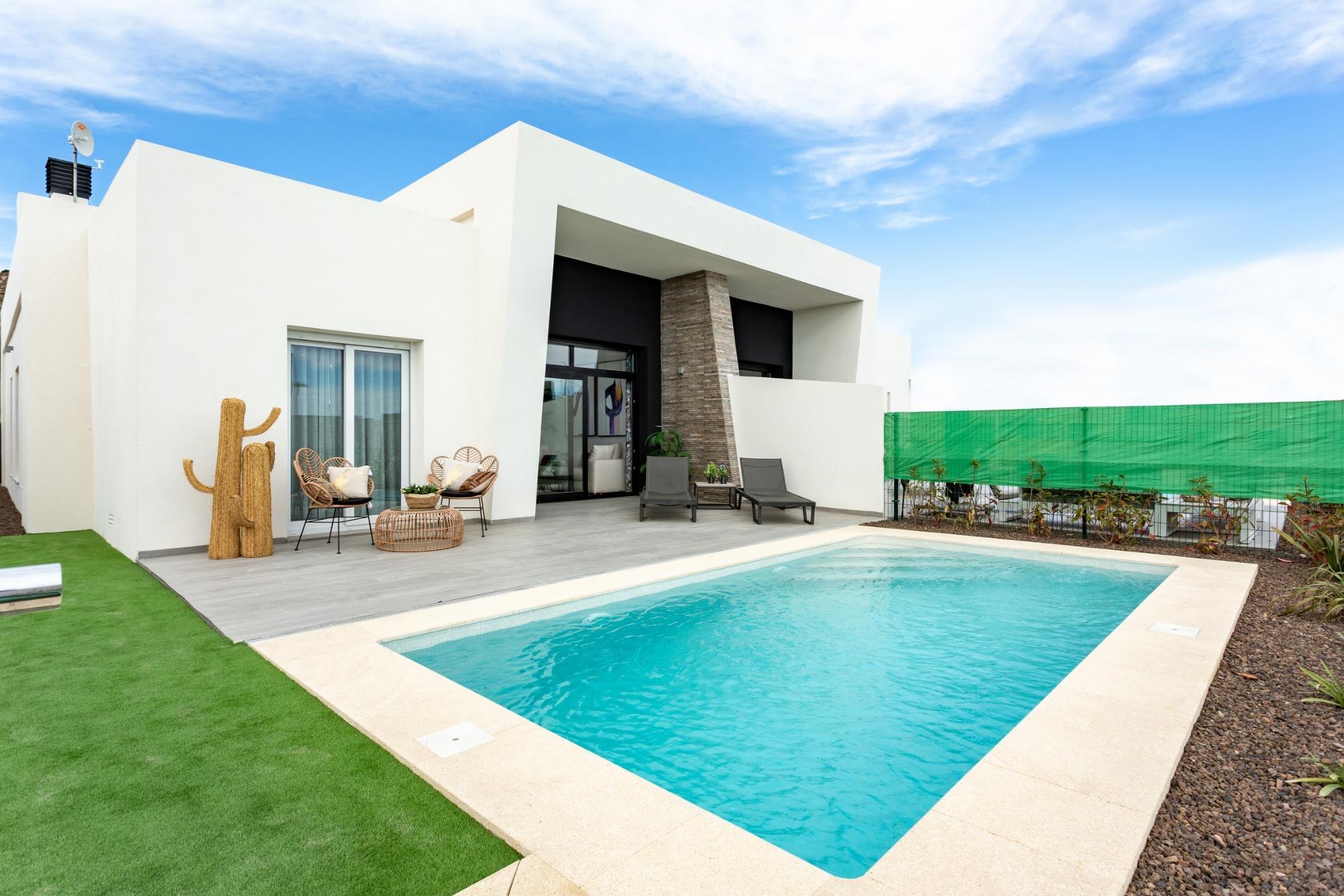 New build semi detached villas with private pool at la finca golf resort algorfa