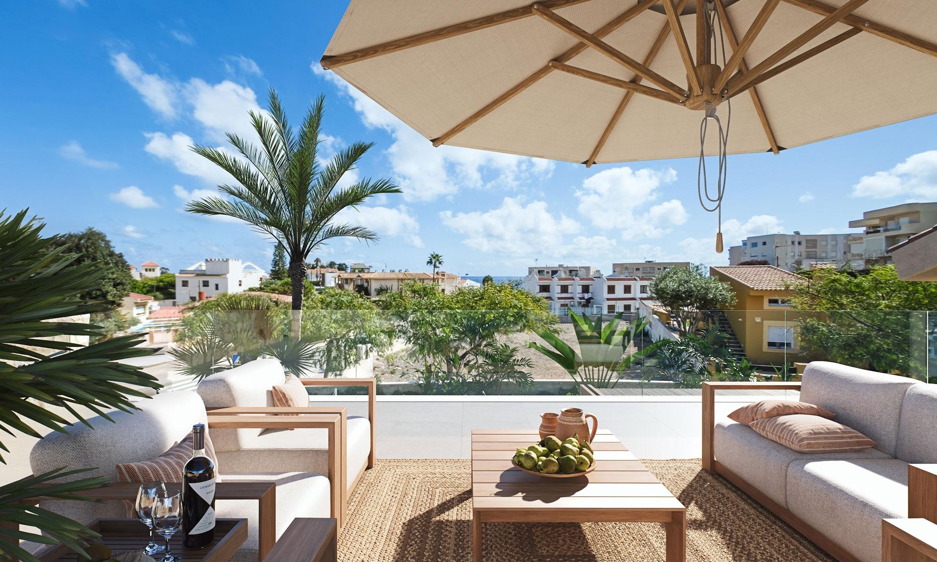 Modern villa just 150 meters from the beach in cabo de palos, costa cálida