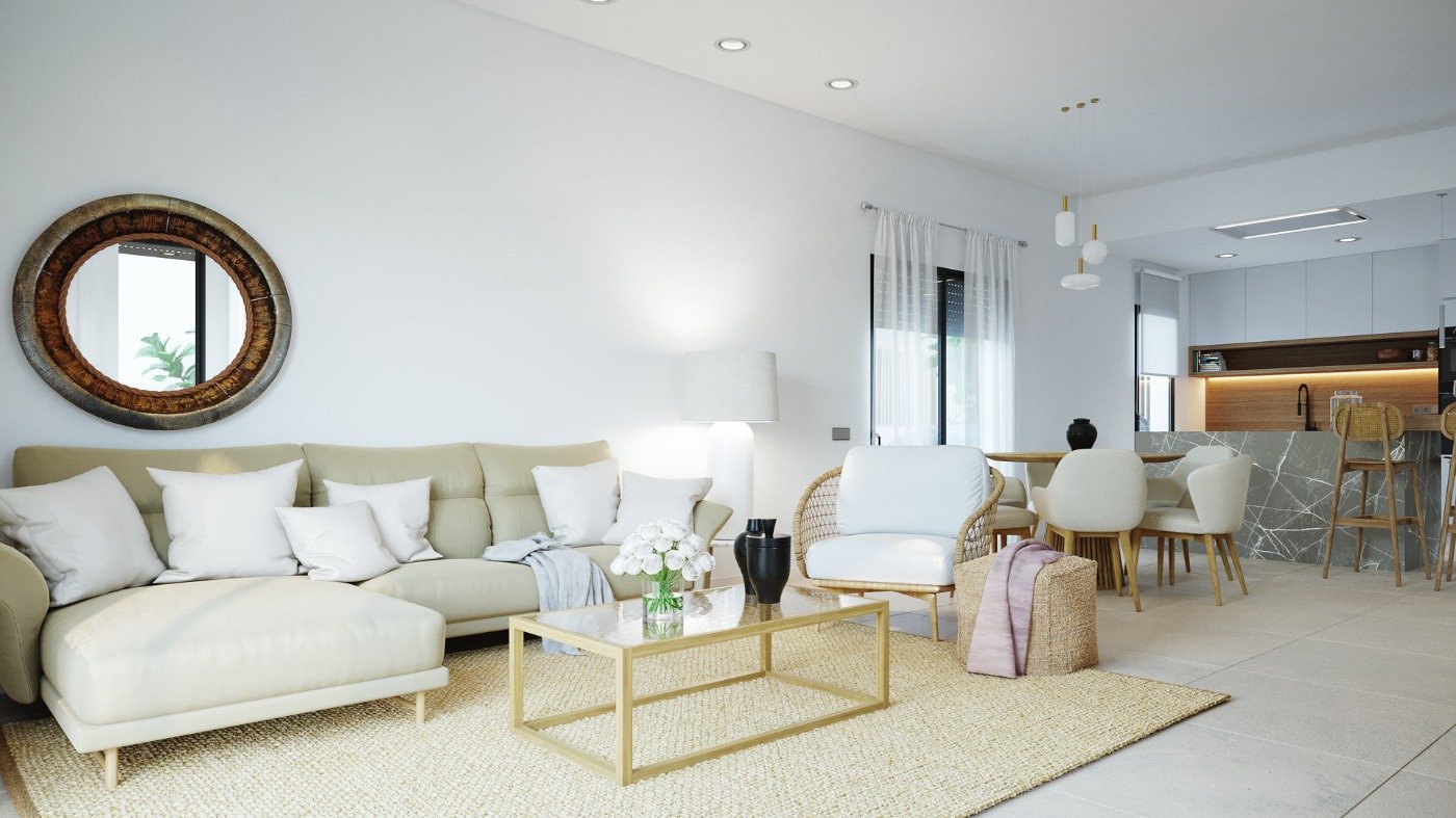 New build one level villas in altaona golf resort, murcia