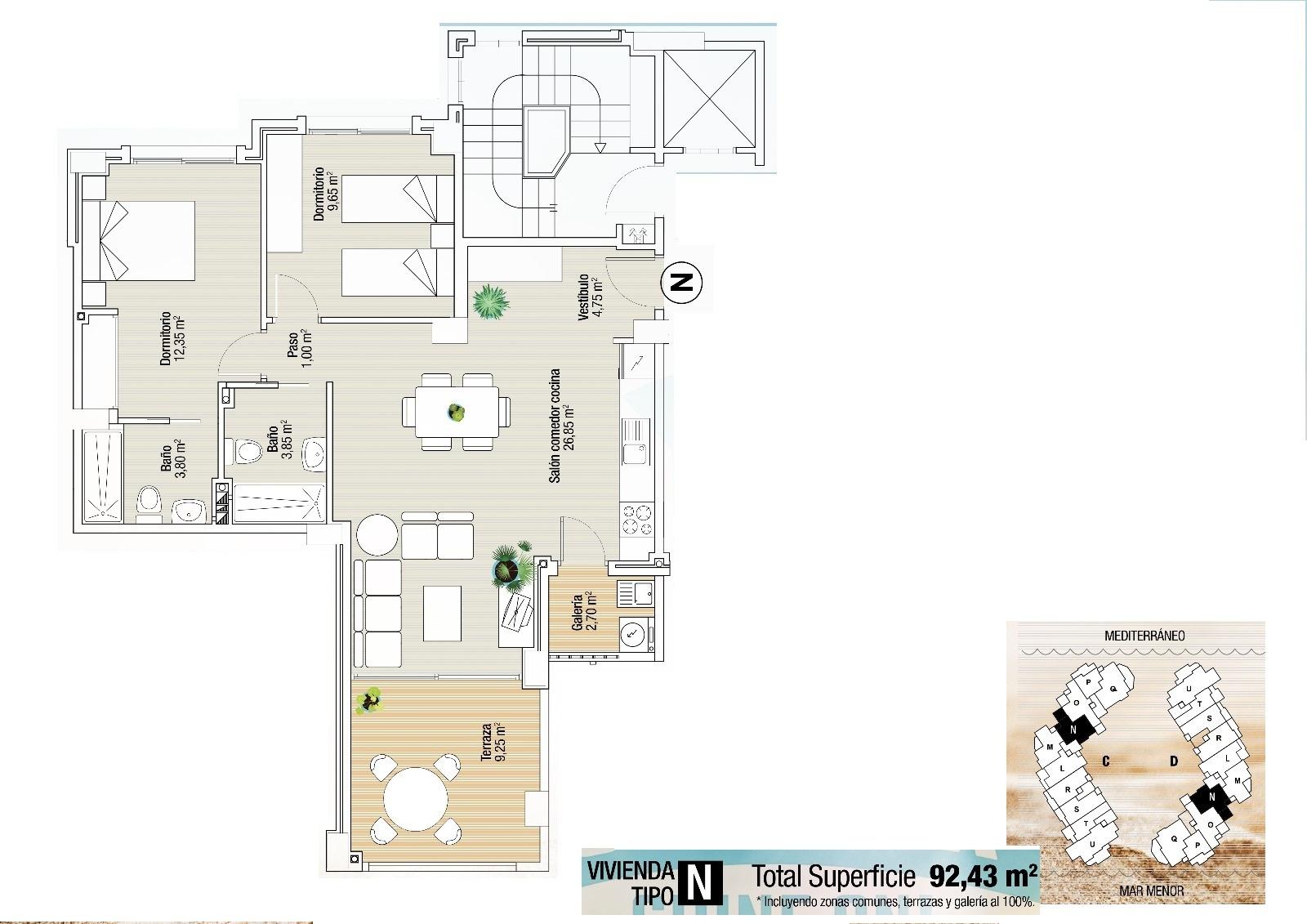New build residential complex in la manga