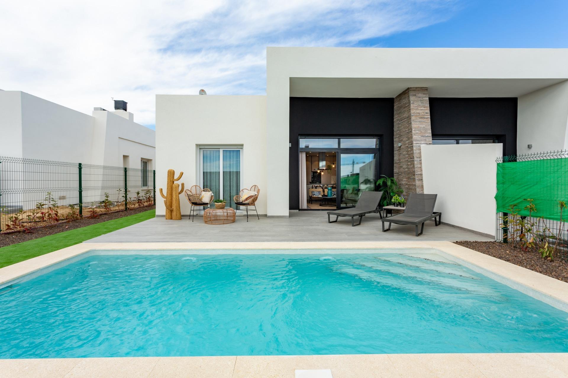 New build semi detached villas with private pool at la finca golf resort algorfa