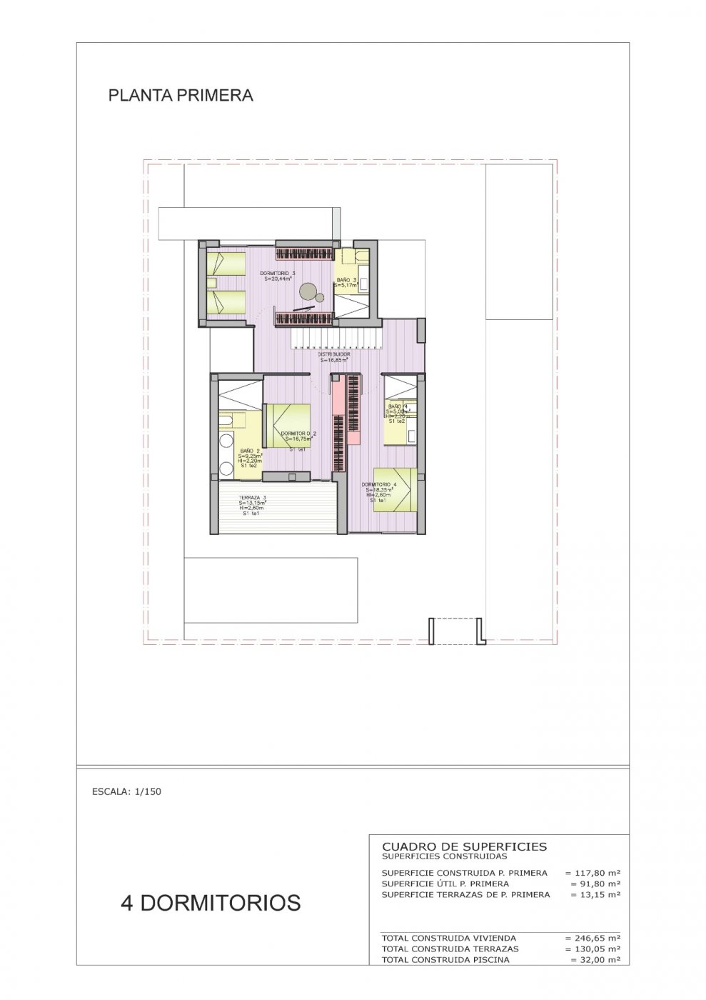 New construction villas 250 m from the beach in campoamor