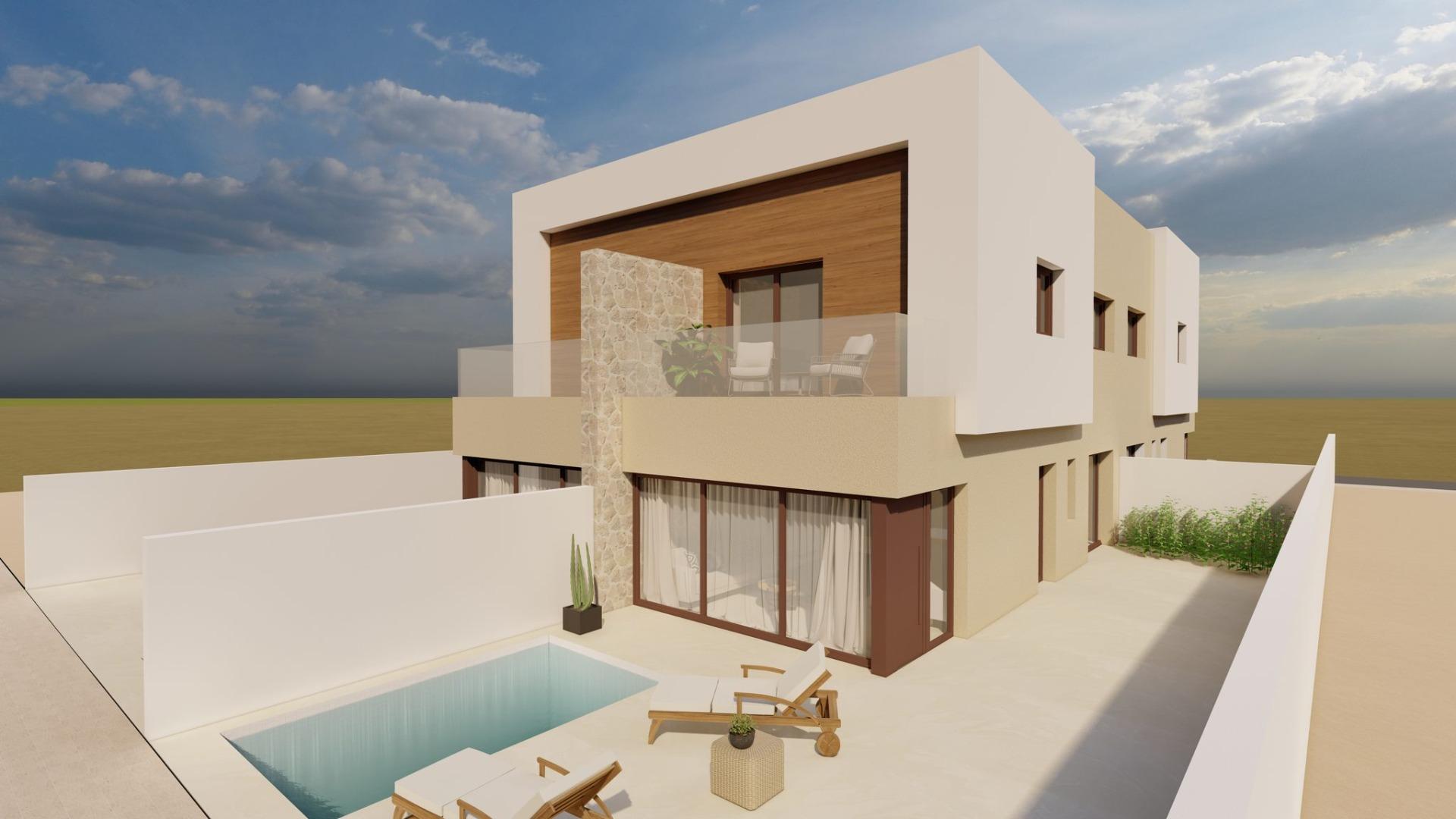 Modern new build quad villas with private pool in santiago de la ribera