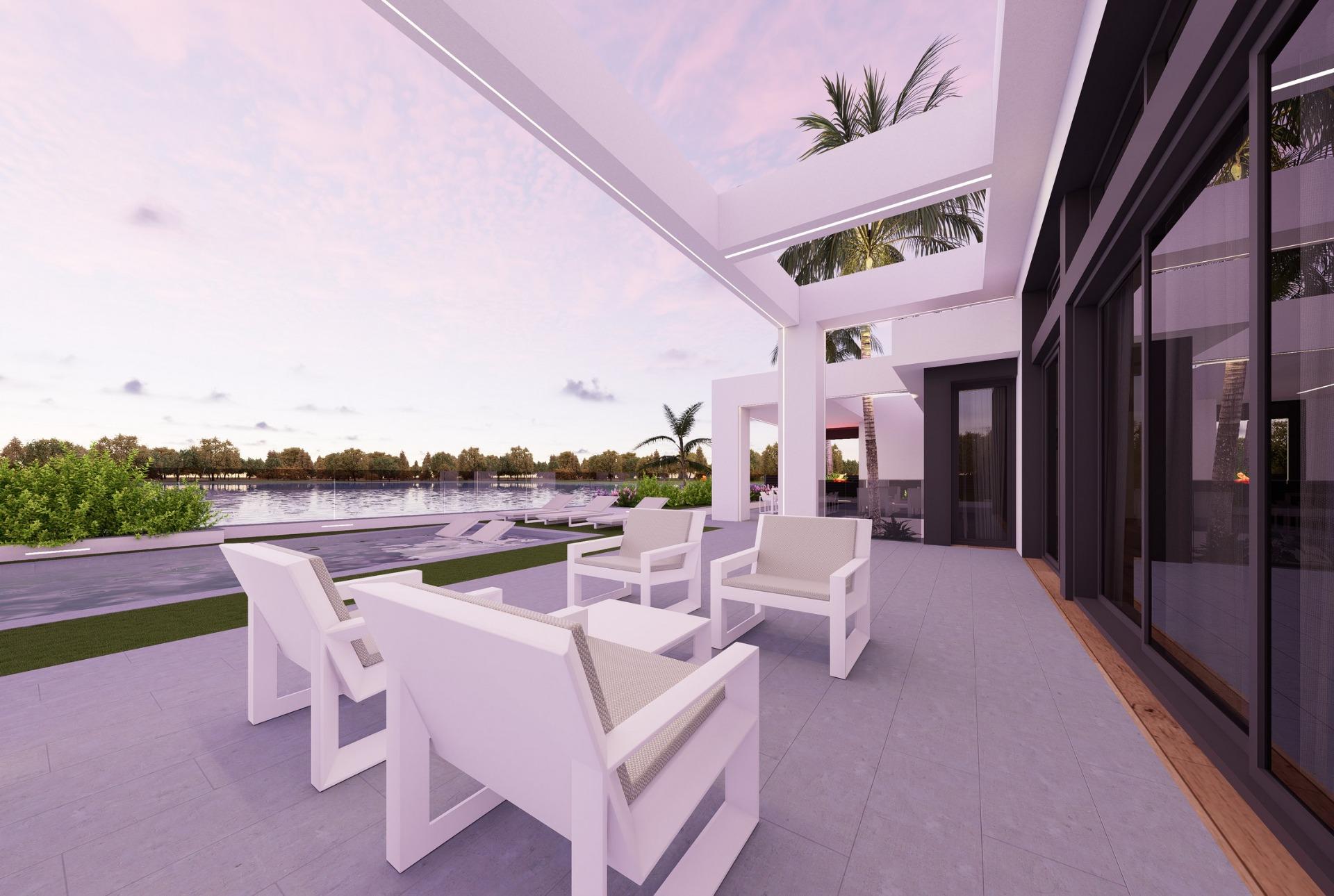 Frontline lake villas in santa rosalía lake resort, murcia