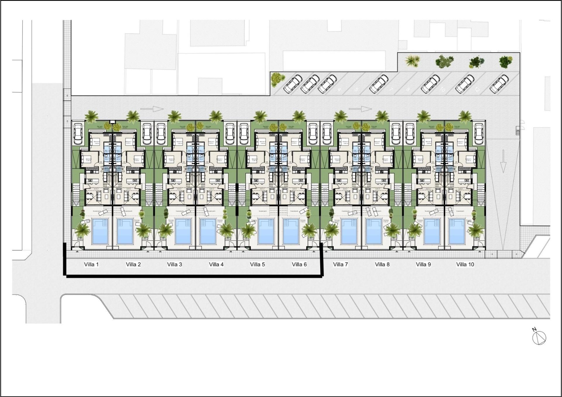 New build semi-detached villas in los nietos, la manga mar menor