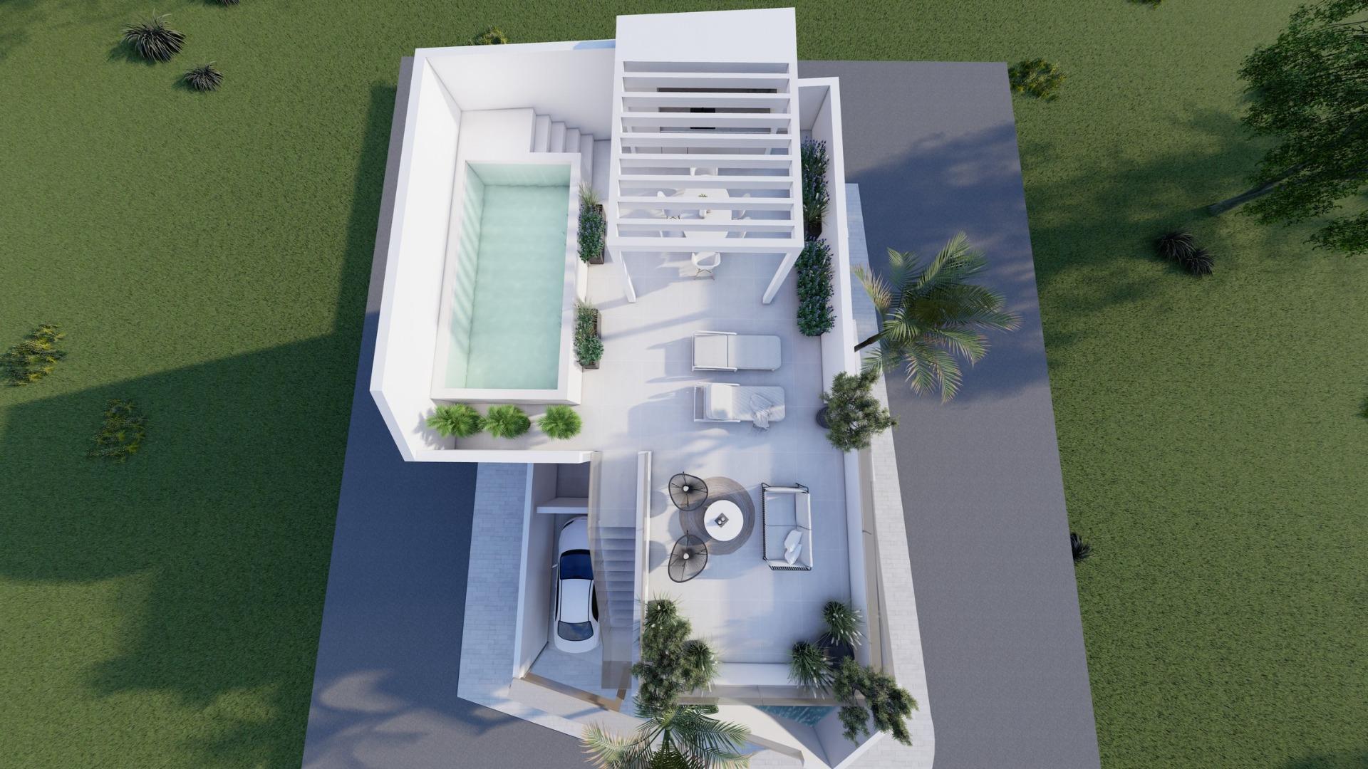 Exclusive new build bungalows with private pool in pilar de la horadada