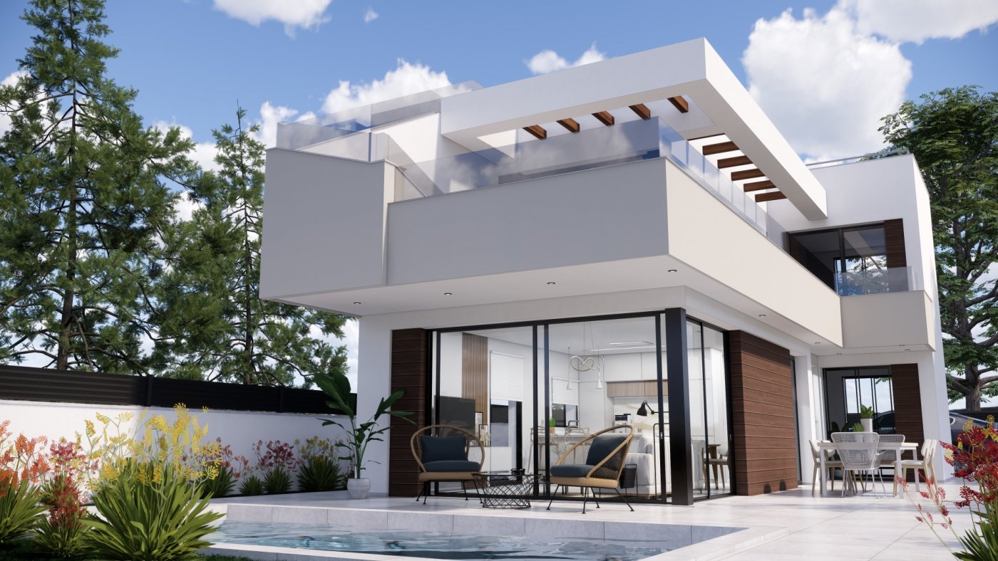 New build villas in pilar de la horadada on the golf course