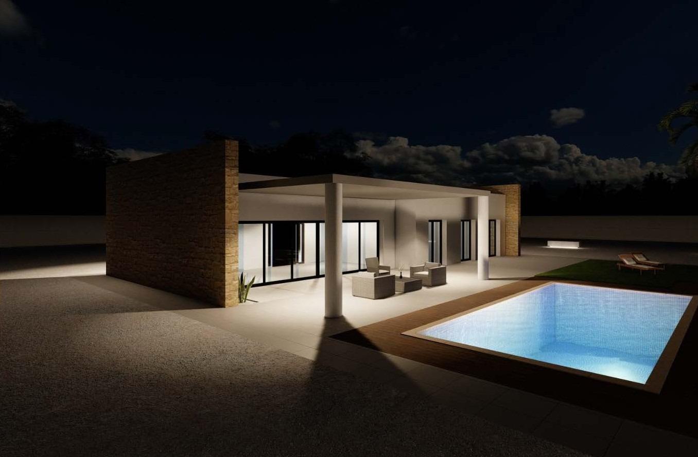 Modern newly built villa on a large rural plot near pinoso