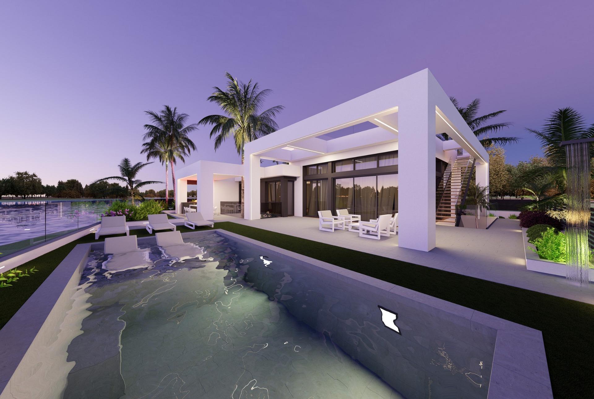 Frontline lake villas in santa rosalía lake resort, murcia