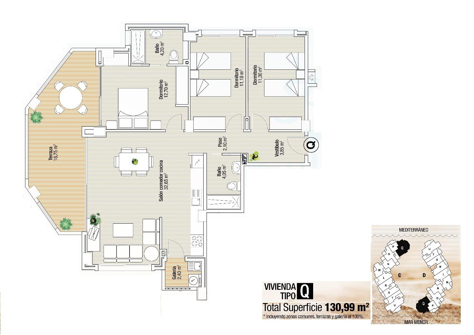 New build residential complex in la manga