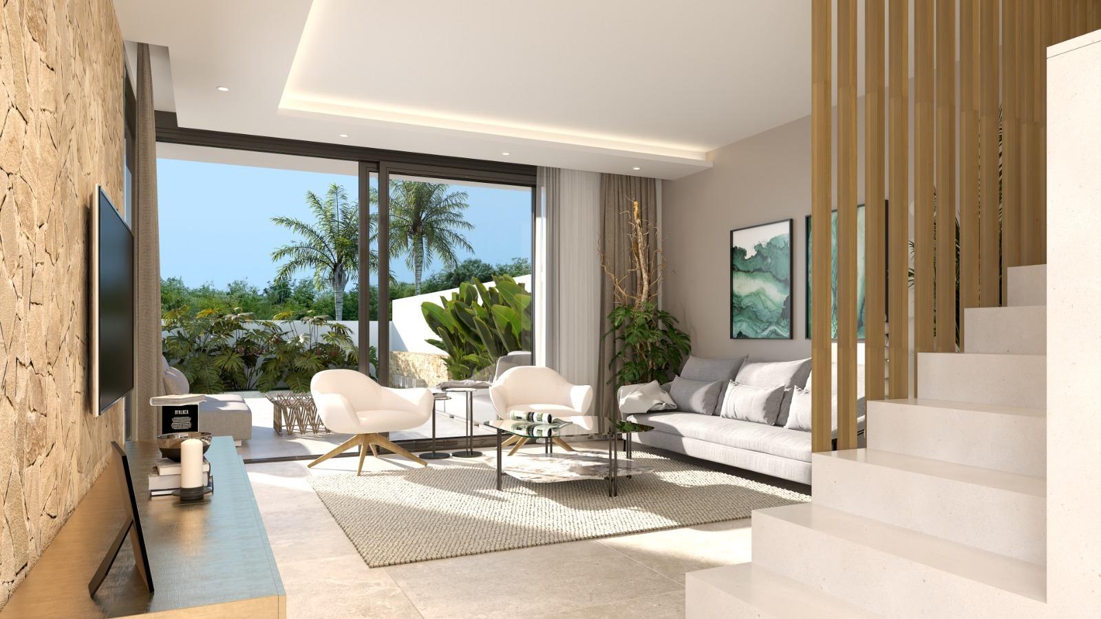 Modern semi detached villas with private pool in las filipinas-orihuela costa