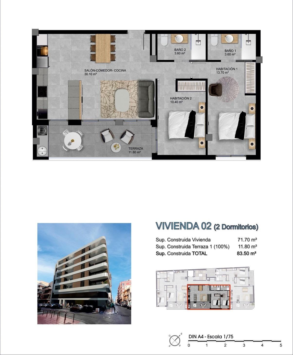 Modern new-build apartments in santa pola just 500 meters from the beach