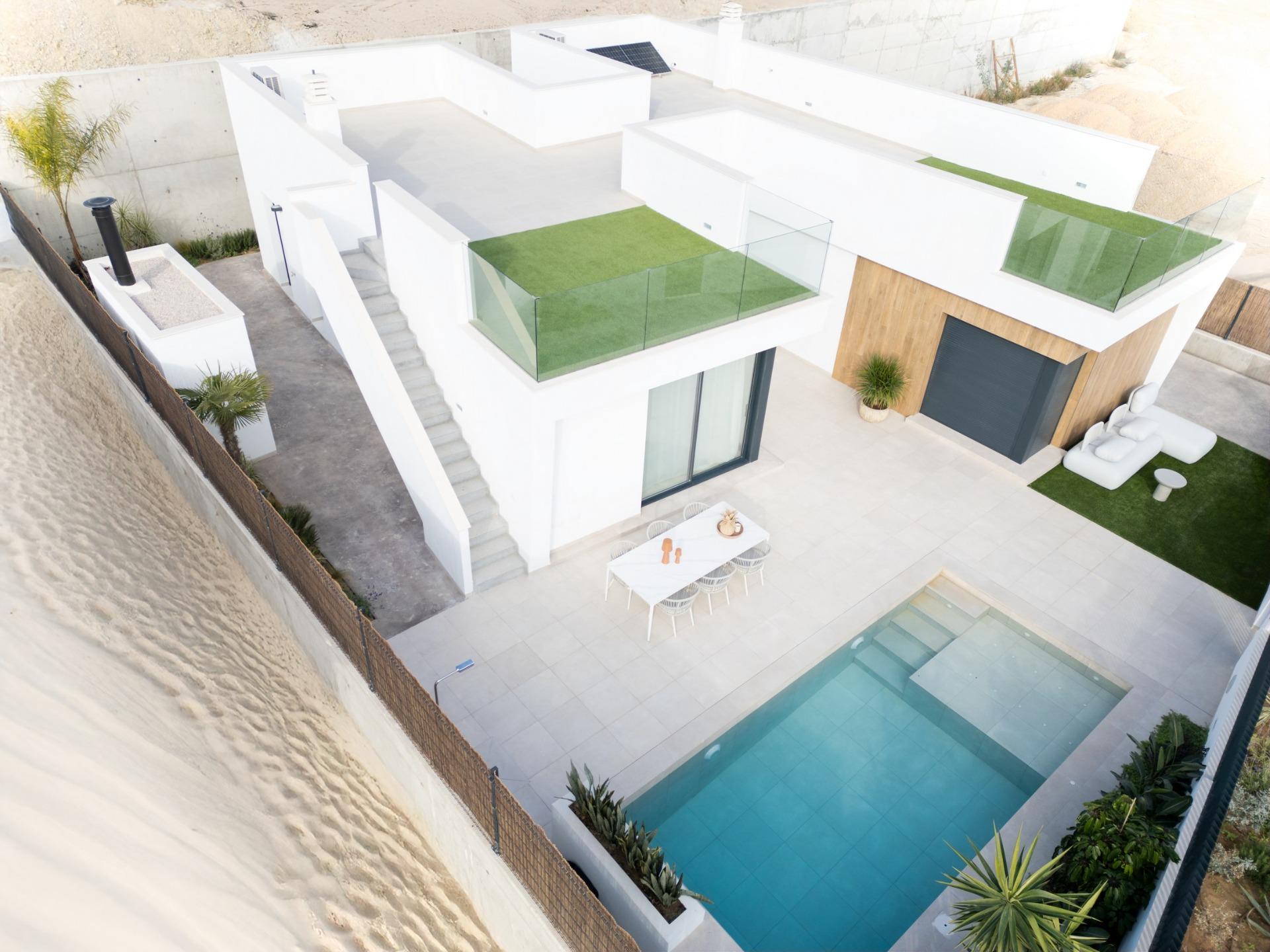 New build one level villas in altaona golf resort, murcia