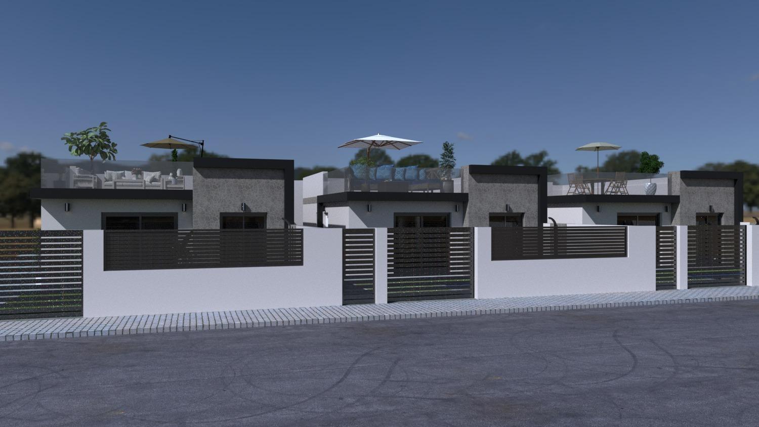 Luxury single level villas with private pools in balsicas, murcia