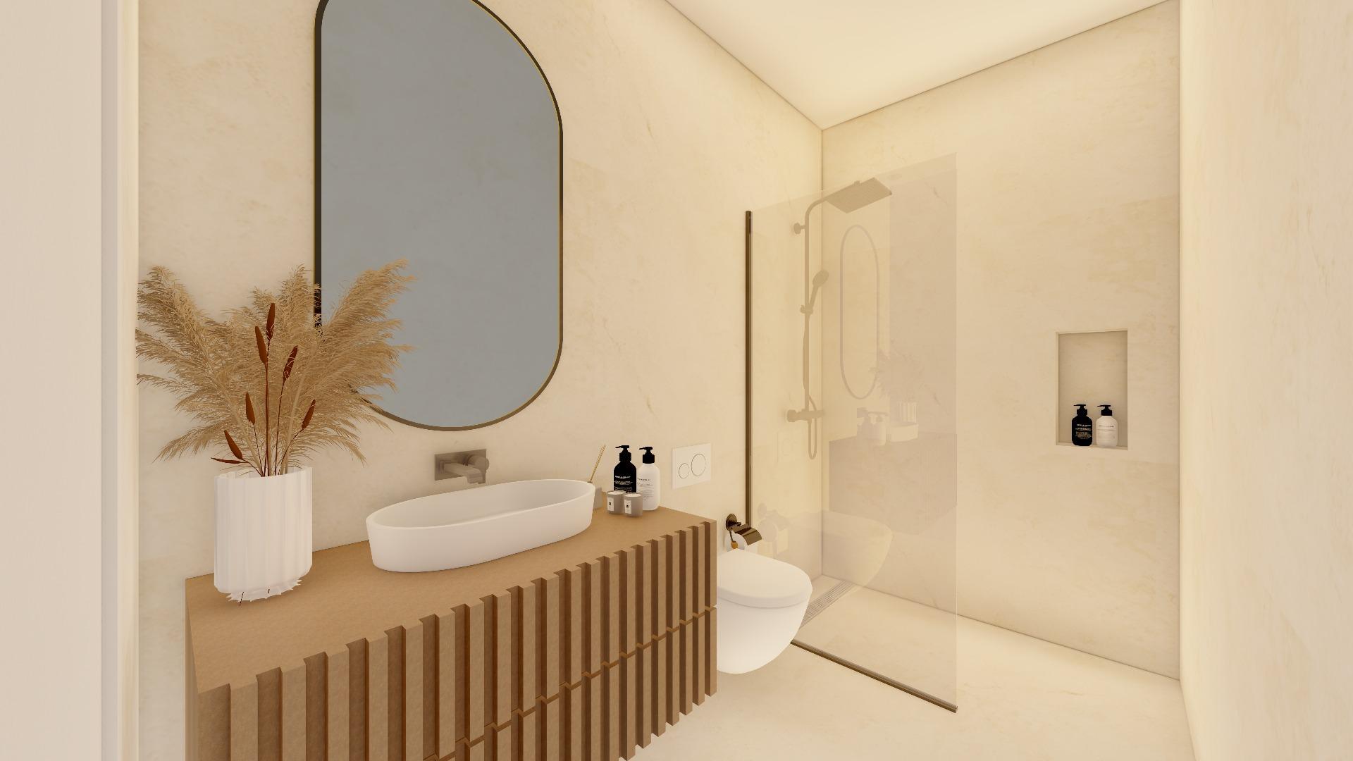 Modern semi-detached villas with private pool near the sea in santiago de la ribera